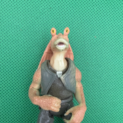 Star Wars Jar Jar Binks EP1 Star Wars 3.75" Figure Hasbro Loose - toyscardscomics