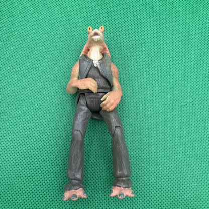 Star Wars Jar Jar Binks EP1 Star Wars 3.75" Figure Hasbro Loose - toyscardscomics