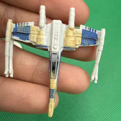 Star wars - LFL Loose Micro Machines - Blue and Yellow X wing Fighter - toyscardscomics