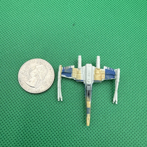 Star wars- LFL Loose Micro Machines- Blue and Yellow X wing Fighter
