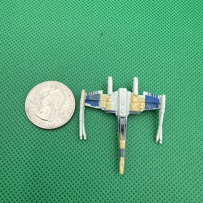Star wars - LFL Loose Micro Machines - Blue and Yellow X wing Fighter - toyscardscomics