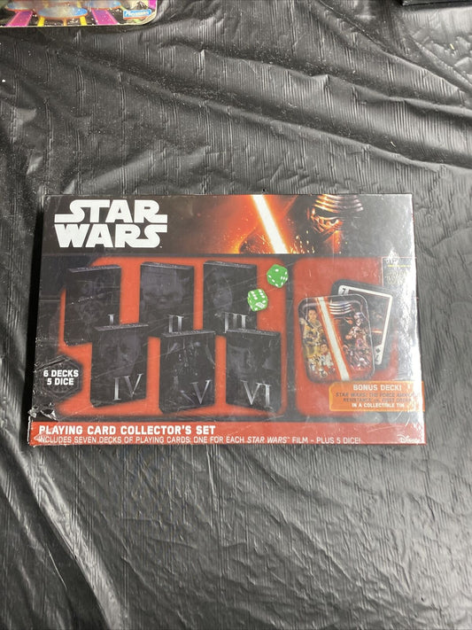 Star Wars Playing Card Collector's Set With Collector Tin & Dice New Open Box - toyscardscomics