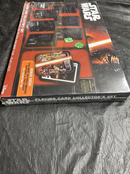 Star Wars Playing Card Collector's Set With Collector Tin & Dice New Open Box - toyscardscomics