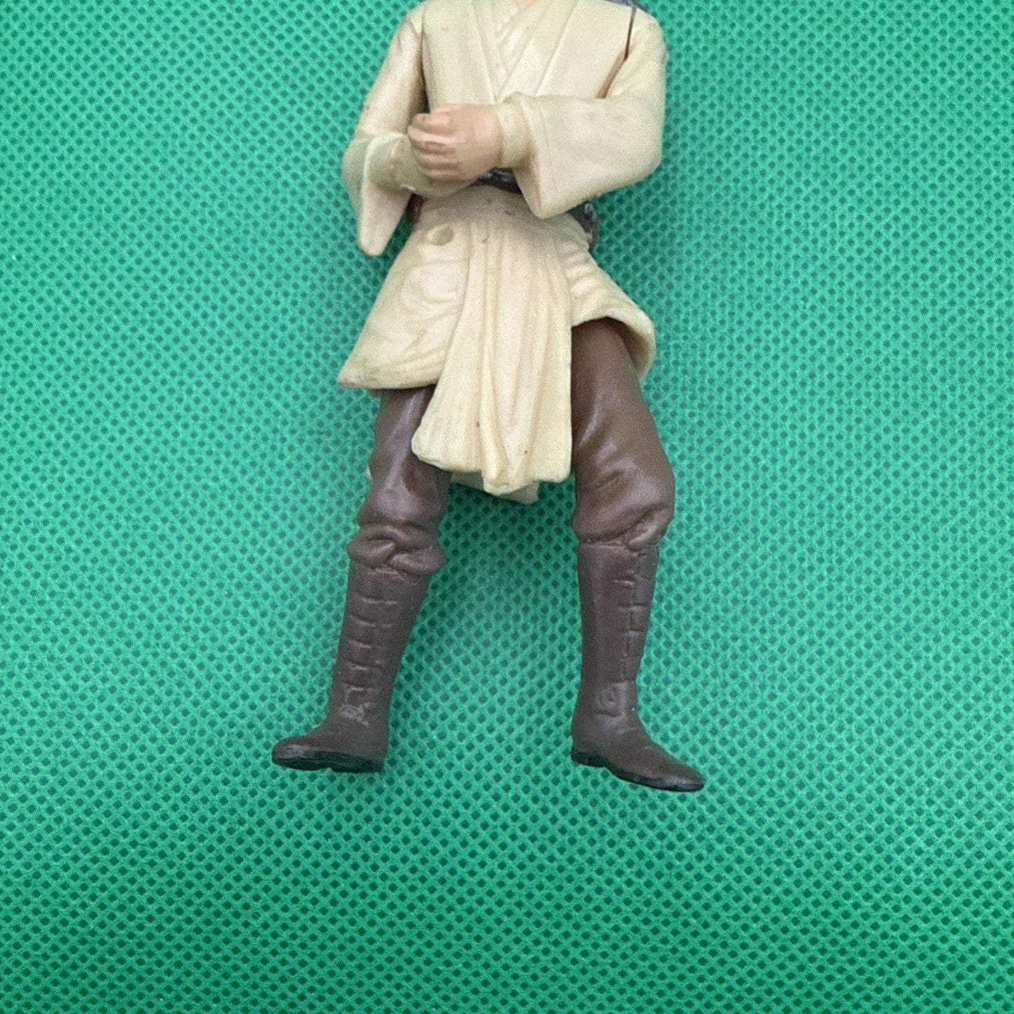 Star Wars Qui Gon Jinn 1998 Vintage Jedi Hero Hasbro Toy Liam Neeson 4" 33 - toyscardscomics