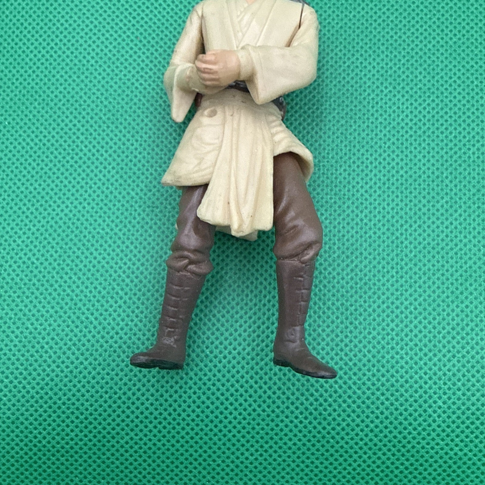 Star Wars Qui Gon Jinn 1998 Vintage Jedi Hero Hasbro Toy Liam Neeson 4" 33 - toyscardscomics