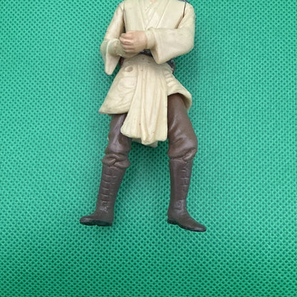 Star Wars Qui Gon Jinn 1998 Vintage Jedi Hero Hasbro Toy Liam Neeson 4" 33 - toyscardscomics