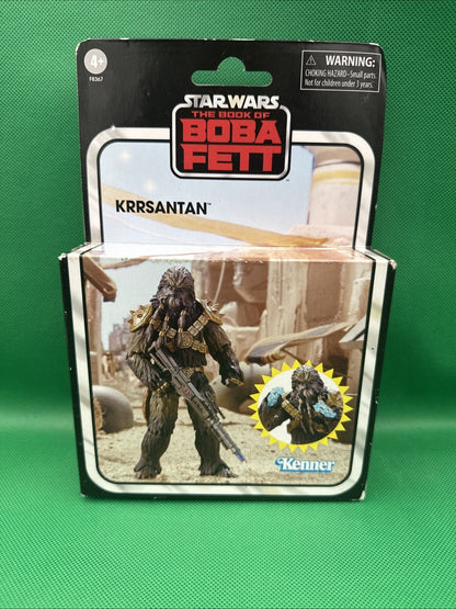 Star Wars Vintage The Book of Boba Fett Black Krrsantan Action Figure HASBRO - toyscardscomics
