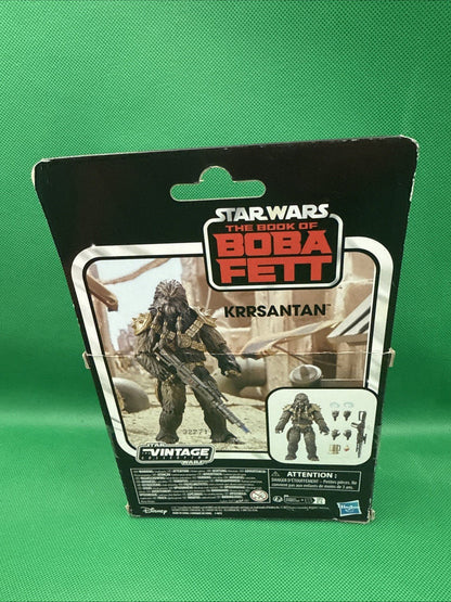 Star Wars Vintage The Book of Boba Fett Black Krrsantan Action Figure HASBRO - toyscardscomics