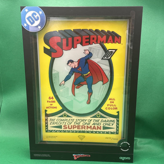 Superman 1 Comic Cover 1oz Silver Foil Agoro 2026 .999 LE 1000  0217 DC Comics - toyscardscomics