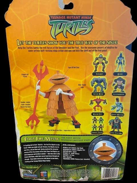 Teenage Mutant Ninja Turtles Foot Fire Mystic Action Figure NEW Vintage 2004 - toyscardscomics