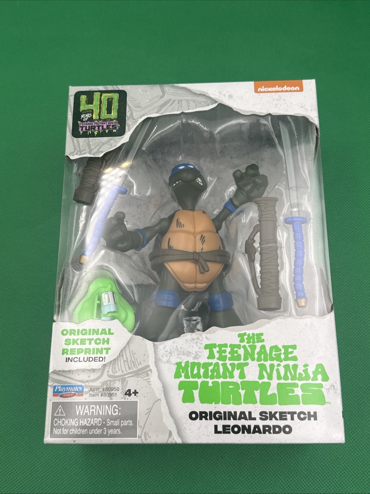Teenage Mutant Ninja Turtles Leonardo Original Sketch Figure 40th Anniversary - toyscardscomics