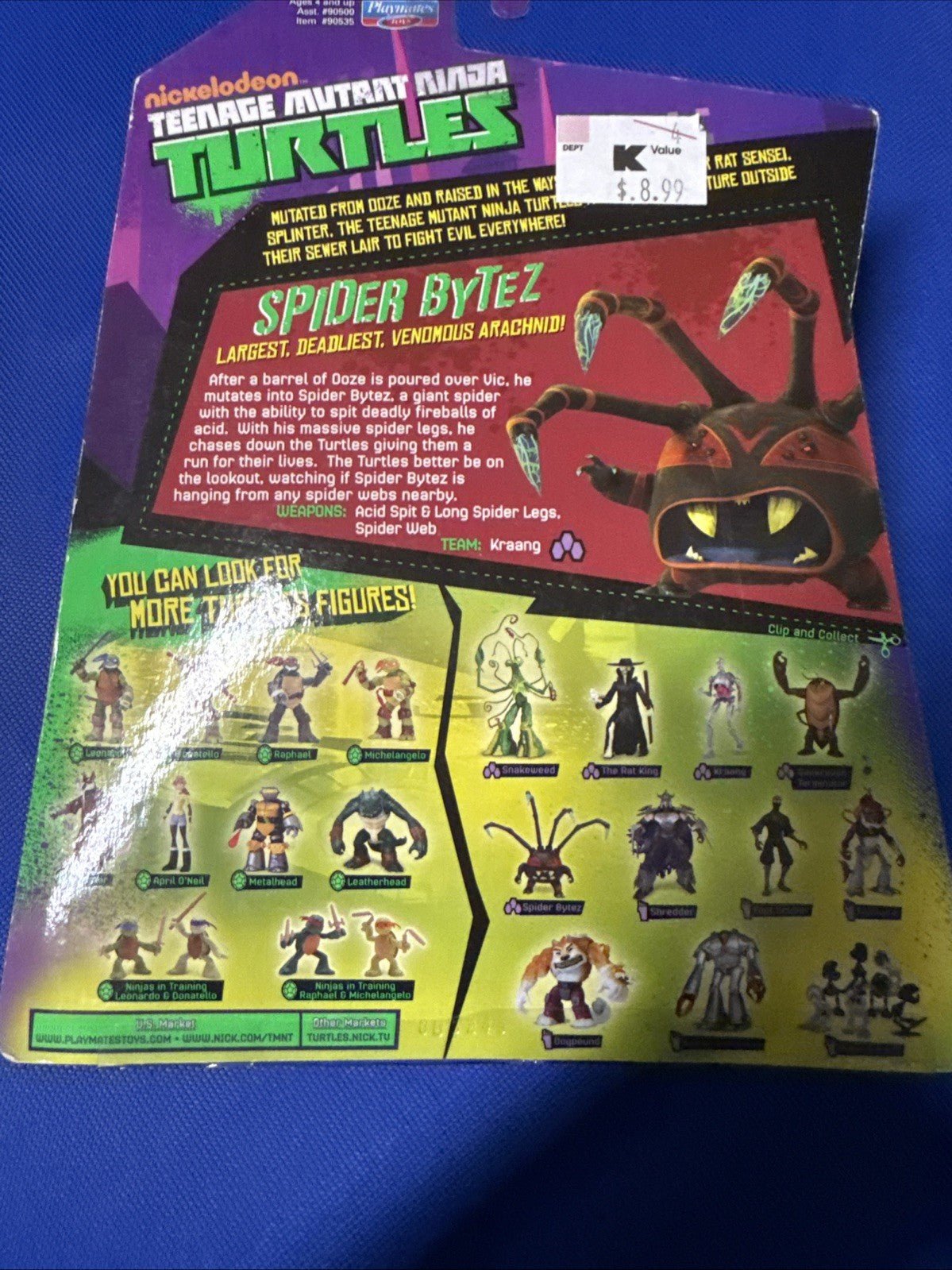 Teenage Mutant Ninja Turtles SPIDER BYTEZ Figure Nickelodeon Playmates 2013 NEW - toyscardscomics