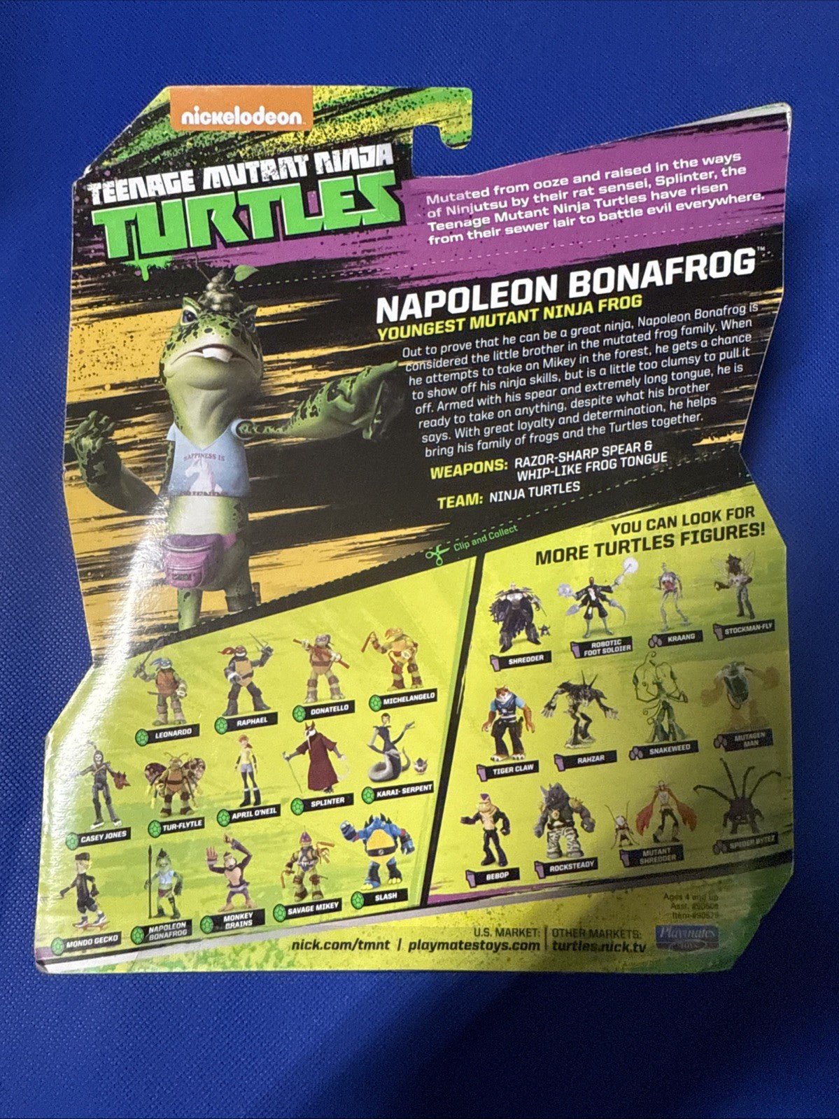 Teenage Mutant Ninja Turtles TMNT NAPOLEON BONAFROG 2015 Action Figure Playmates - toyscardscomics