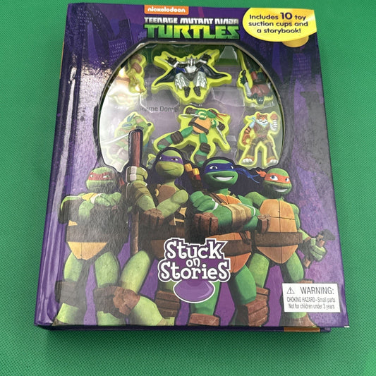 Teenage Mutant Ninja Turtles TMNT Stuck On Stories Book Kids Activities Games - toyscardscomics
