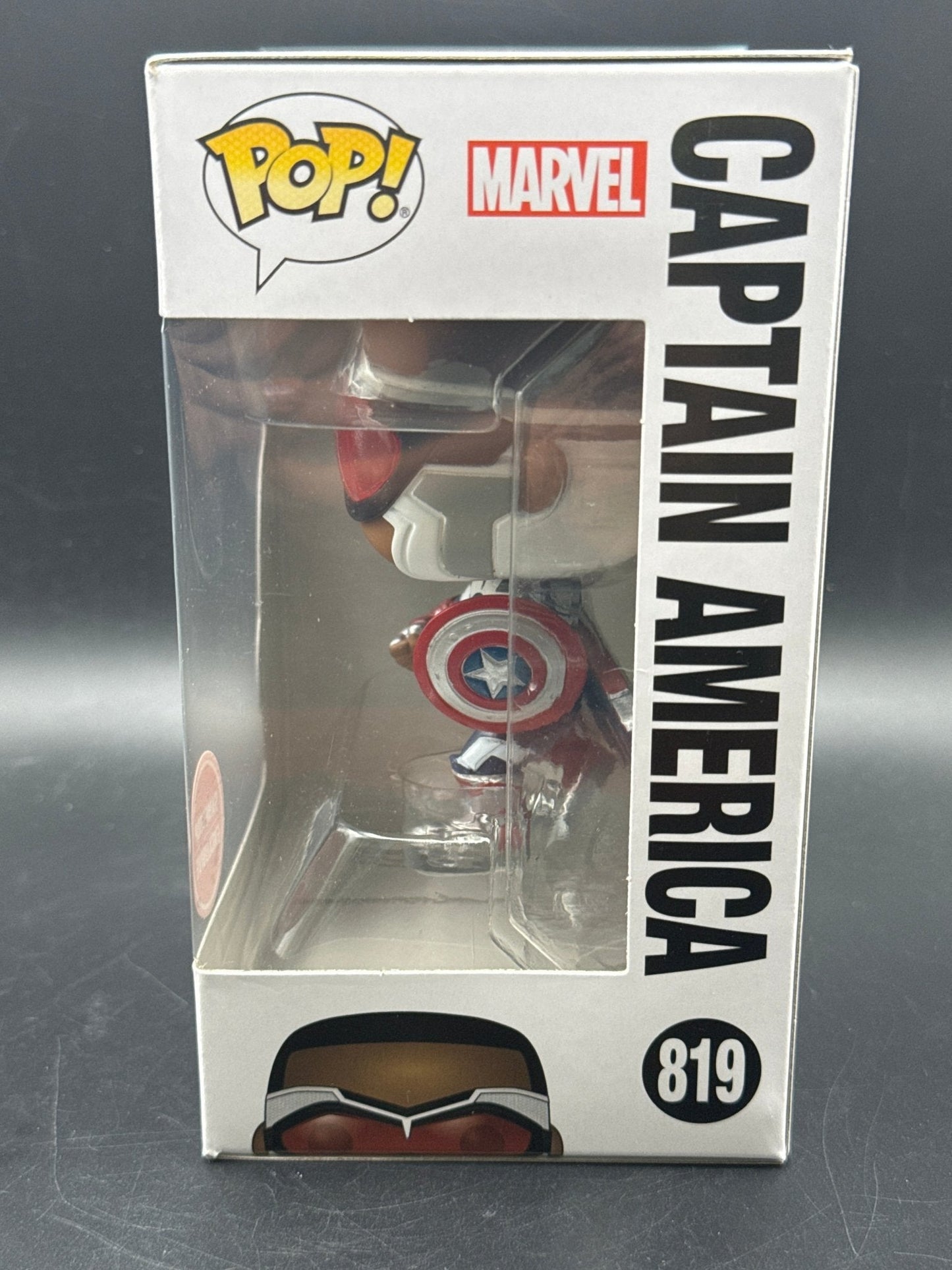 The Falcon & Winter Soldier Captain America Pose Collectable Pop! Bobble head. - toyscardscomics