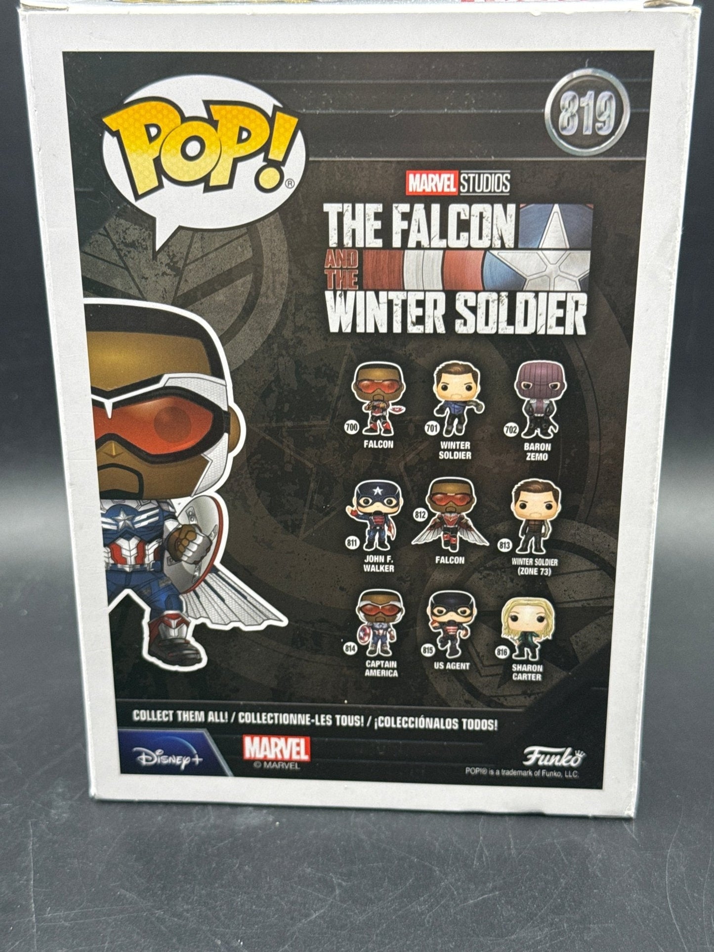 The Falcon & Winter Soldier Captain America Pose Collectable Pop! Bobble head. - toyscardscomics
