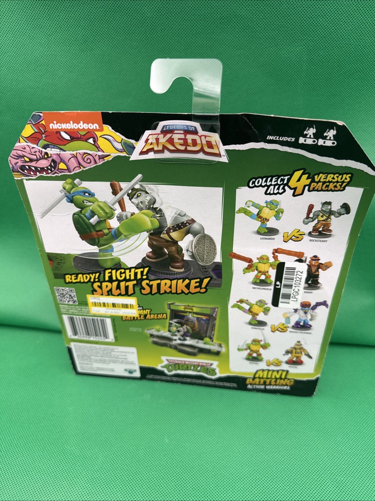 TMNT Legends of AKEDO Raphael vs Kraang Mini Battling Arena Figures New - toyscardscomics
