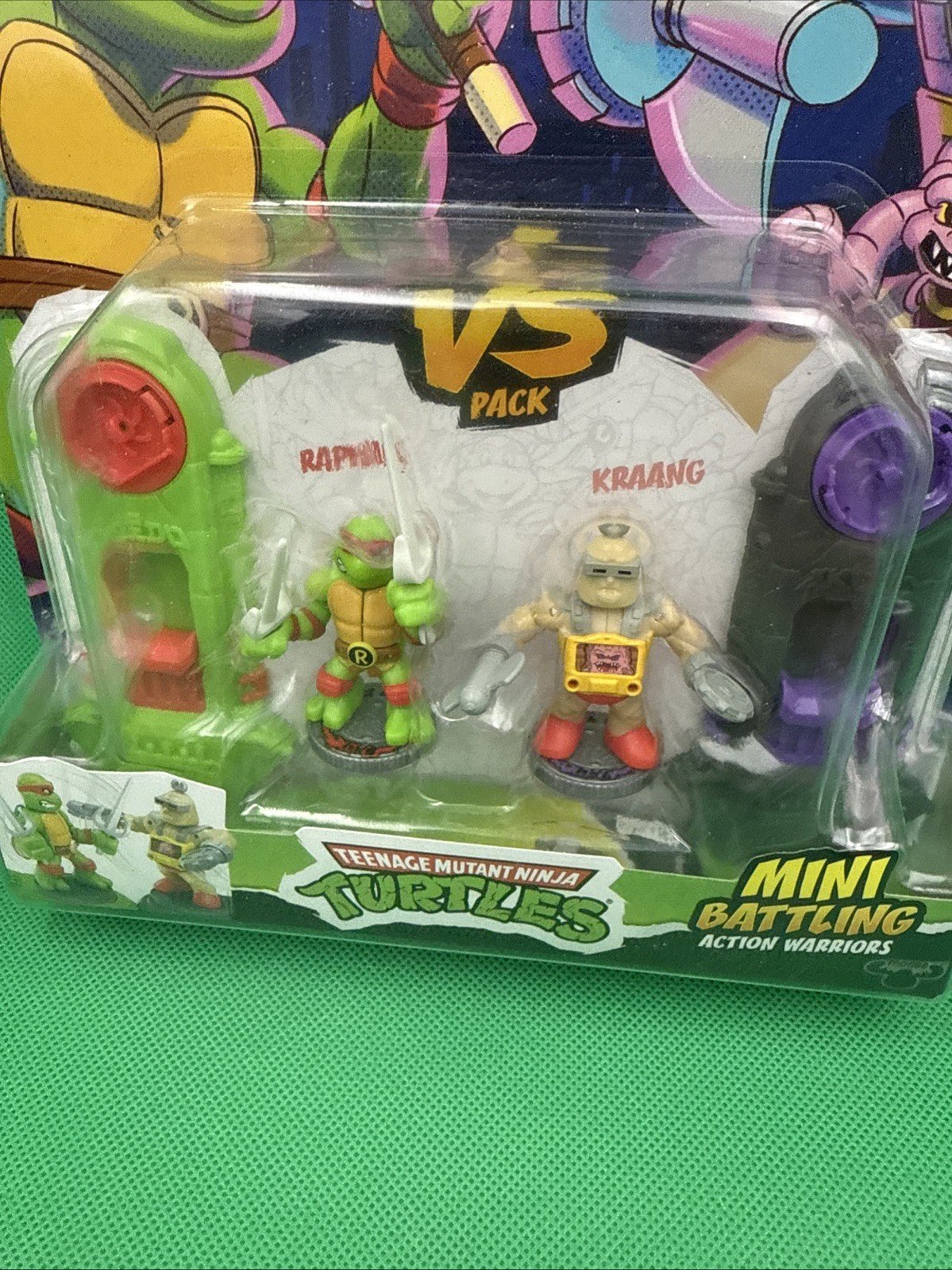 TMNT Legends of AKEDO Raphael vs Kraang Mini Battling Arena Figures New - toyscardscomics