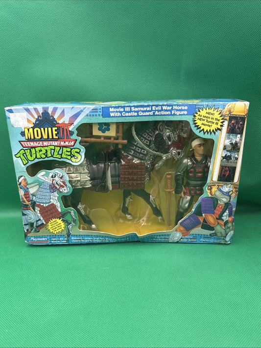 TMNT MOVIE III Samurai Evil War Horse w/ Castle Guard SEALED PLAYMATES 5304 - toyscardscomics