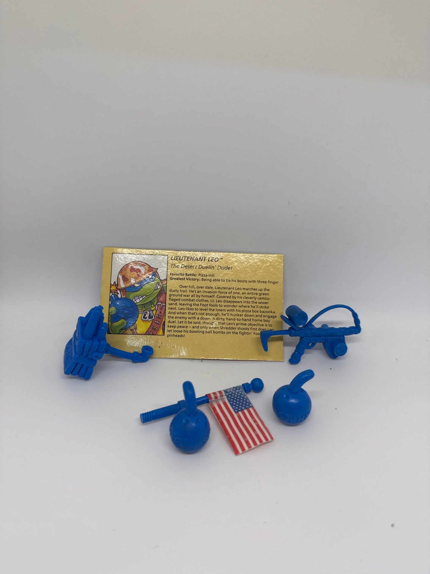 TMNT MUTANT NINJA TURTLES FIGURE LIEUTENANT LEO COMPLETE PLAYMATES 1991 LEONARDO - toyscardscomics