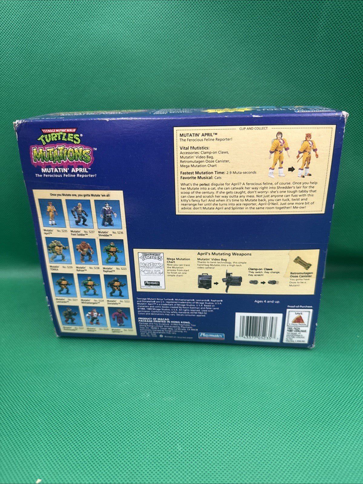 TMNT Mutations Mutatin' April Action Figure 1993 Playmates Item  5220 NRFB - toyscardscomics