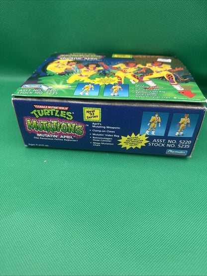 TMNT Mutations Mutatin' April Action Figure 1993 Playmates Item  5220 NRFB - toyscardscomics