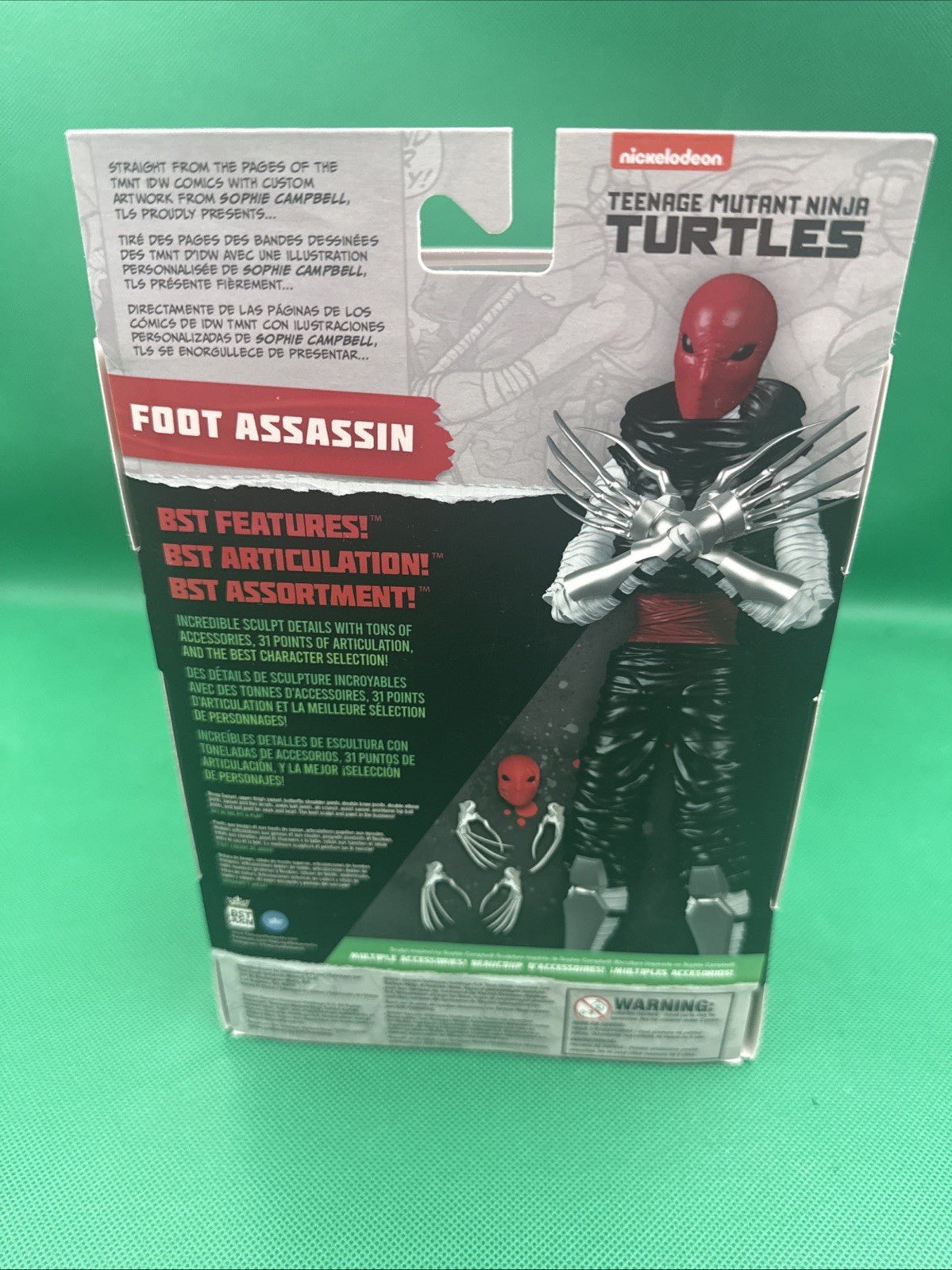 TMNT Nikelodeon BST AXN Foot Assassin 5” Figure NIB Teenage Mutant Ninja Turtles - toyscardscomics