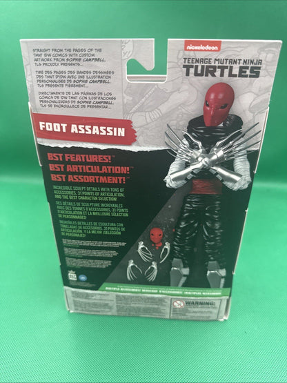 TMNT Nikelodeon BST AXN Foot Assassin 5” Figure NIB Teenage Mutant Ninja Turtles - toyscardscomics