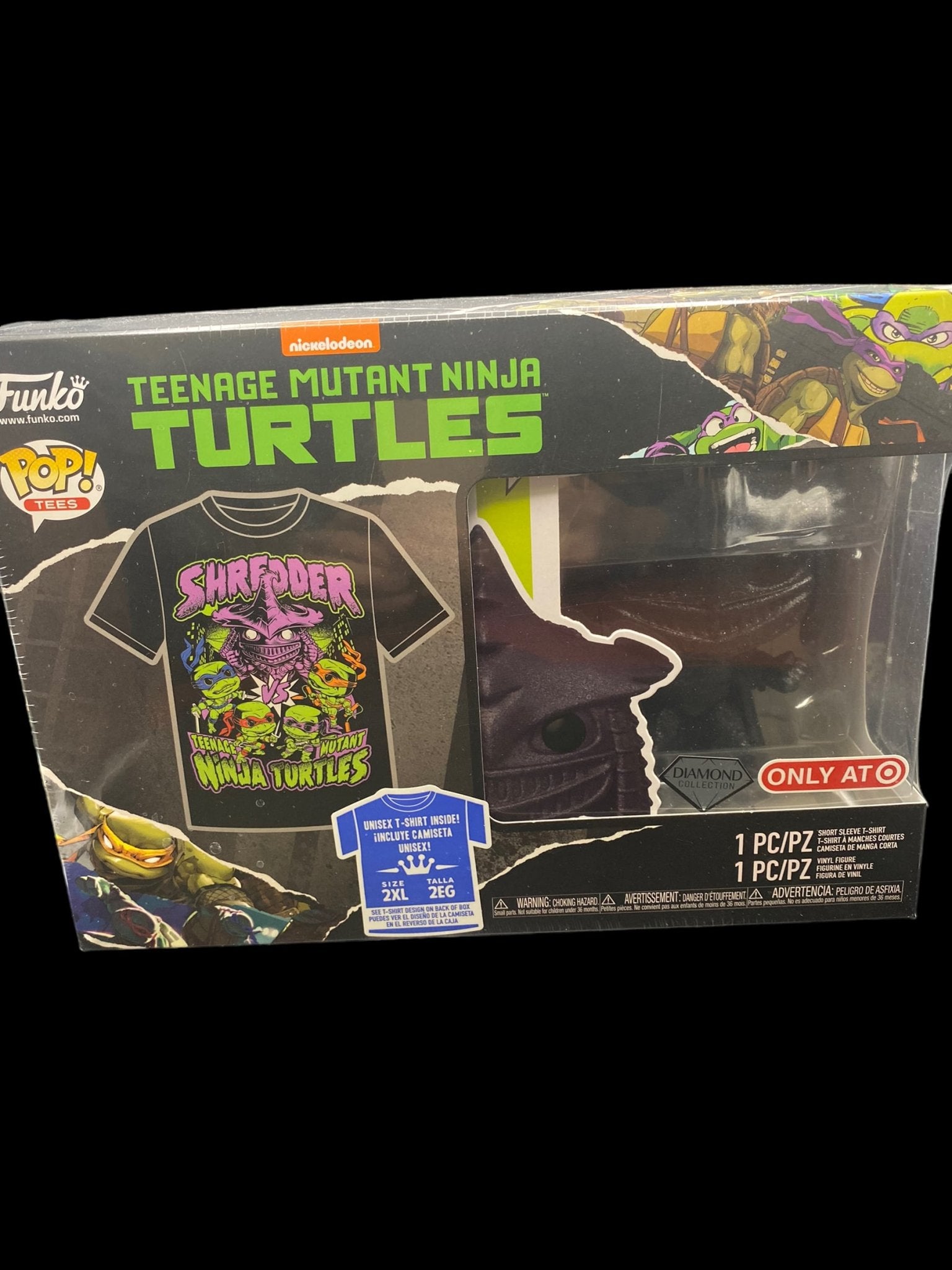 TMNT Shredder Funko POP! with Tee DIAMOND Target Exclusive Size 2x Large T Shirt - toyscardscomics