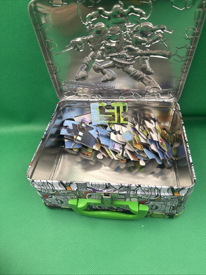 TMNT Teenage Mutant Ninja Turtles Lunch Box Tin With Puzzle - toyscardscomics