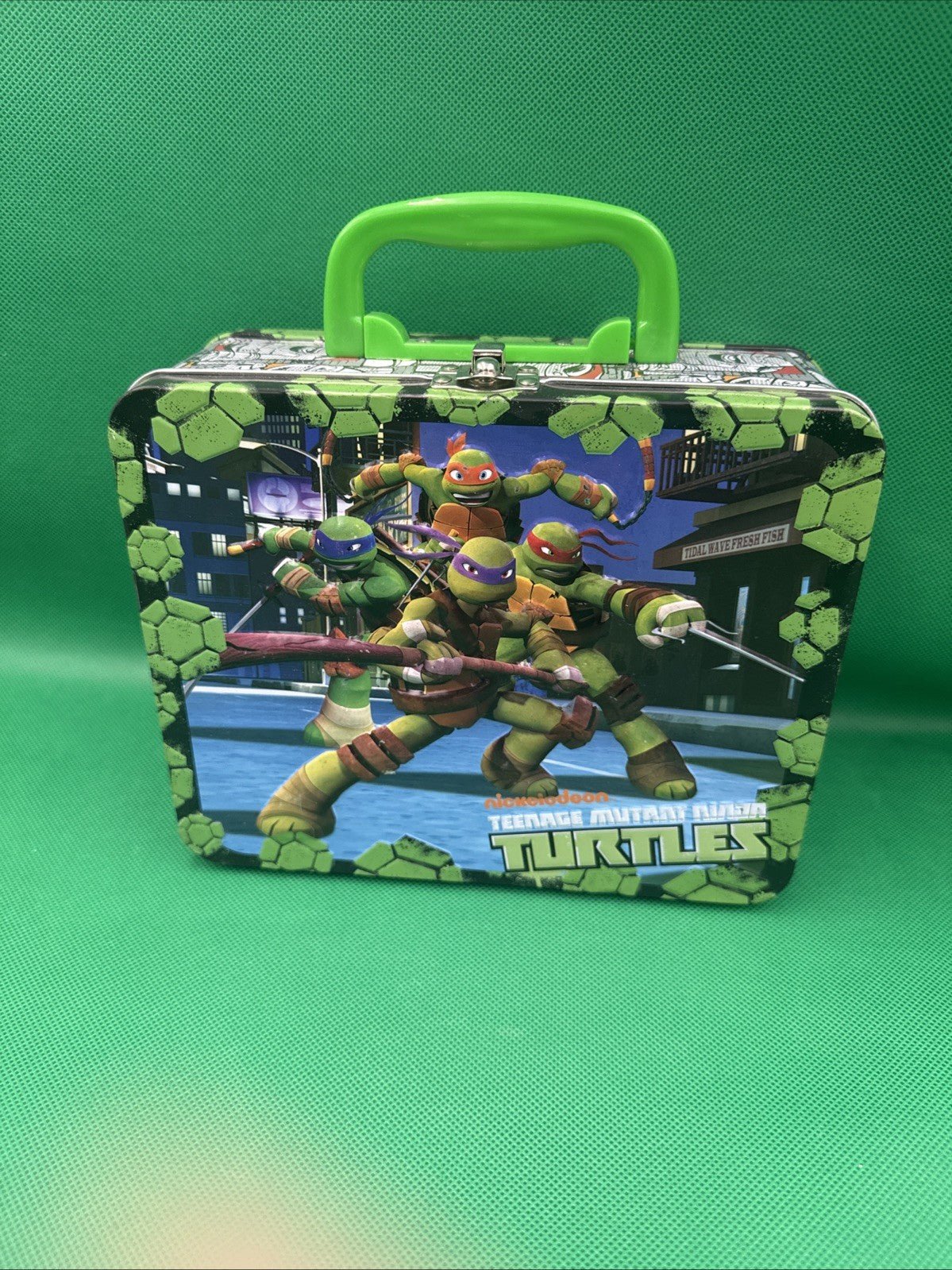 TMNT Teenage Mutant Ninja Turtles Lunch Box Tin With Puzzle - toyscardscomics