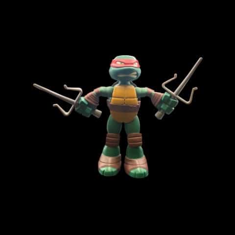 TMNT Teenage Mutant Ninja Turtles Raphael Action Figure 9" 2014 Viacom Green - toyscardscomics