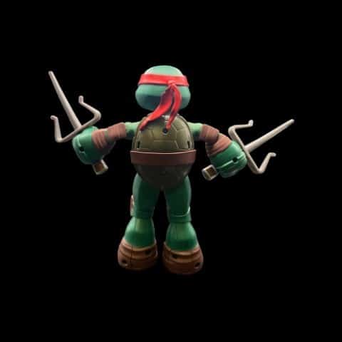 TMNT Teenage Mutant Ninja Turtles Raphael Action Figure 9" 2014 Viacom Green - toyscardscomics