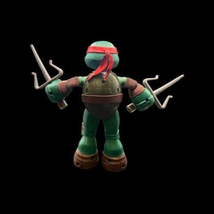 TMNT Teenage Mutant Ninja Turtles Raphael Action Figure 9" 2014 Viacom Green - toyscardscomics