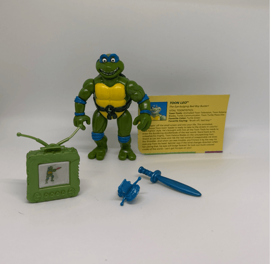 TMNT Toon Leo - Vintage Ninja Turtles Leonardo 1992 - toyscardscomics
