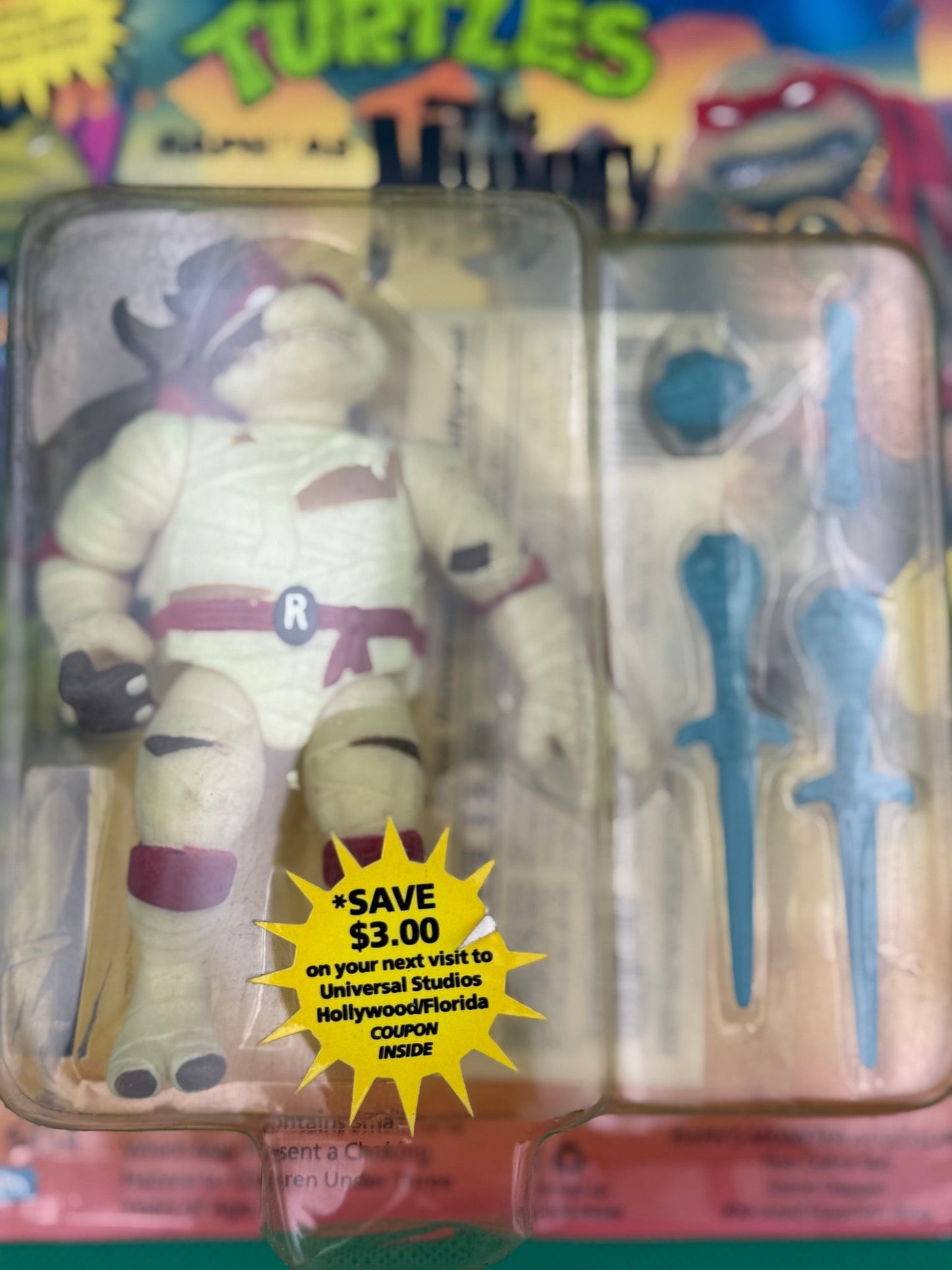 TMNT Universal Monsters 1993 Raph The Mummy Teenage Mutant Ninja Turtles Unpunch - toyscardscomics