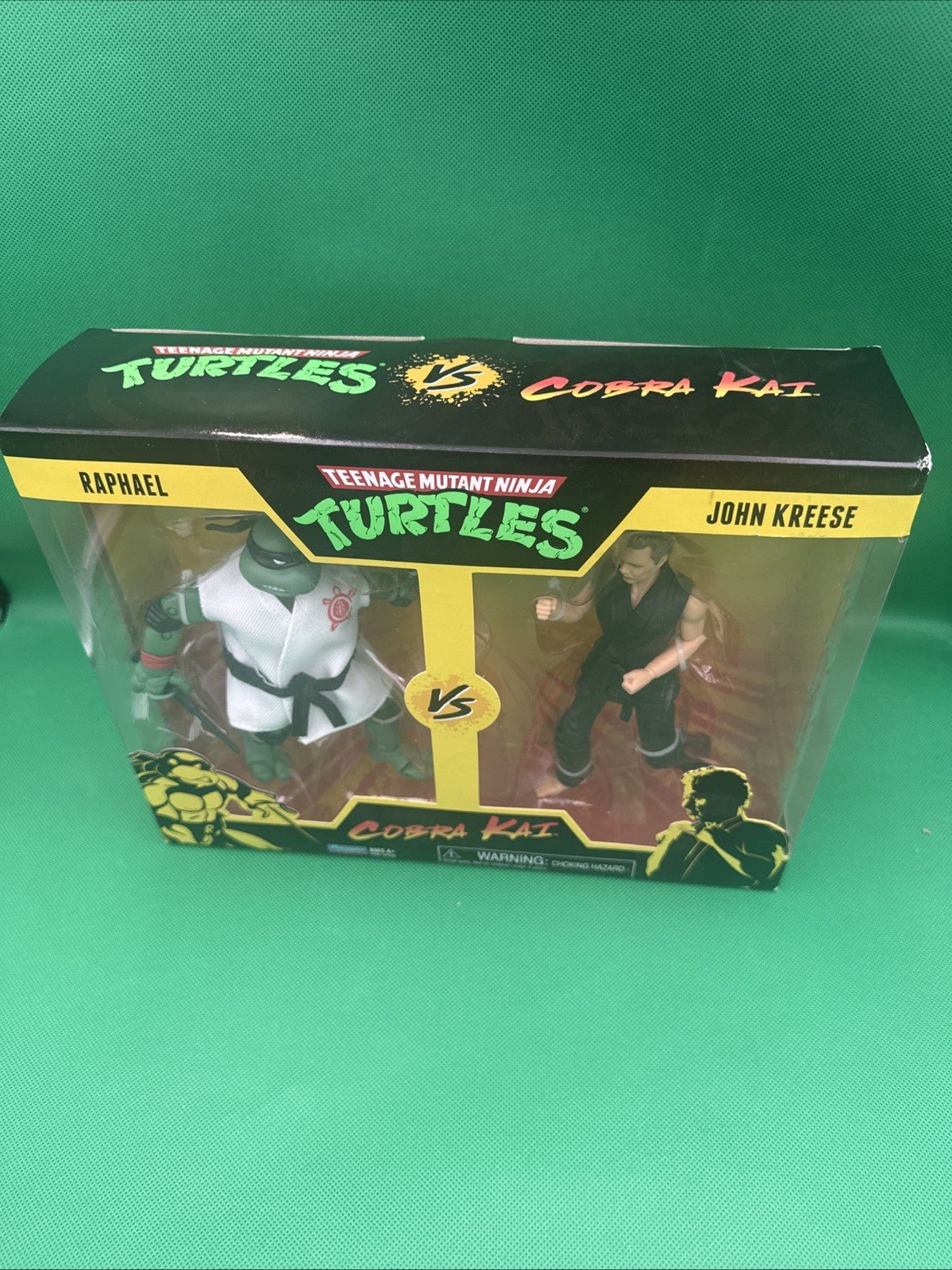 TMNT vs Cobra Kai Raphael & John Kreese Action Figures (M.I.C) - toyscardscomics