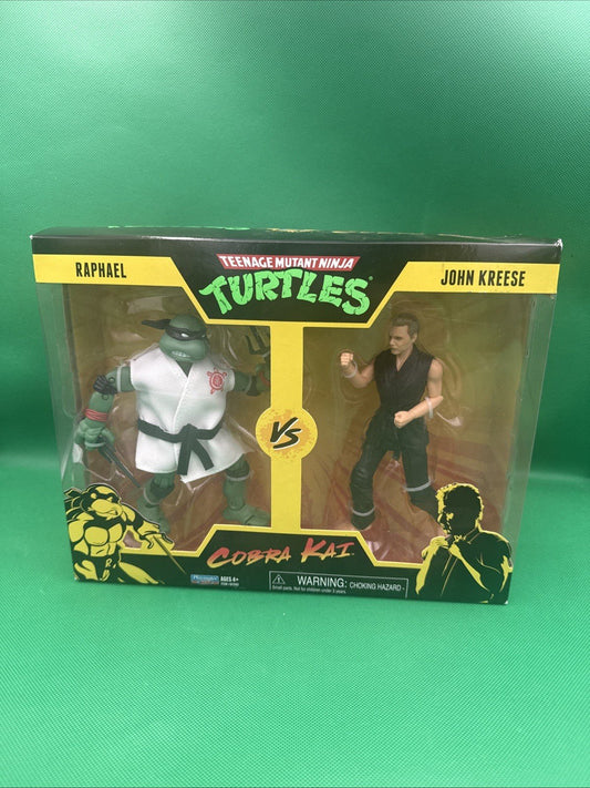 TMNT vs Cobra Kai Raphael & John Kreese Action Figures (M.I.C) - toyscardscomics