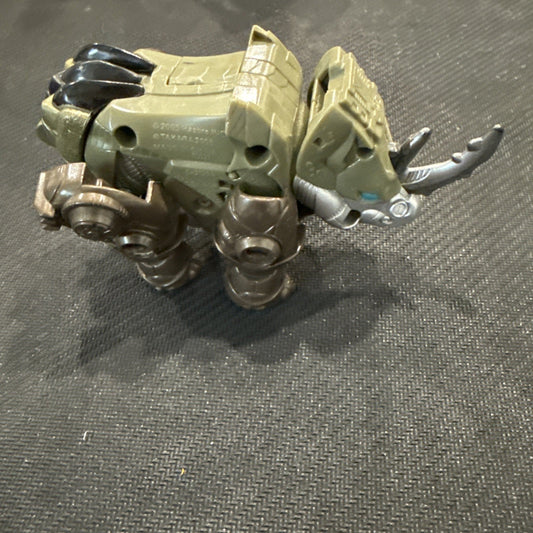Transformers 2005 Cybertron Backstop Scout Class Figure Rhino Missing Key B16 - toyscardscomics