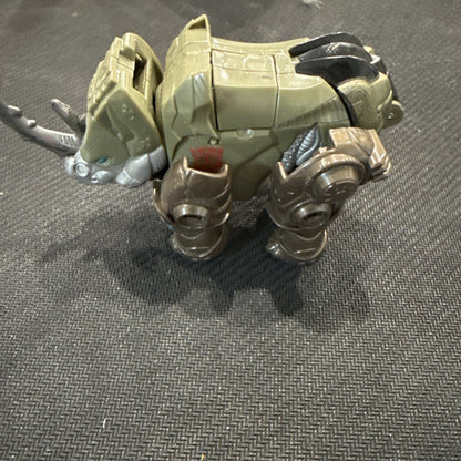 Transformers 2005 Cybertron Backstop Scout Class Figure Rhino Missing Key B16 - toyscardscomics