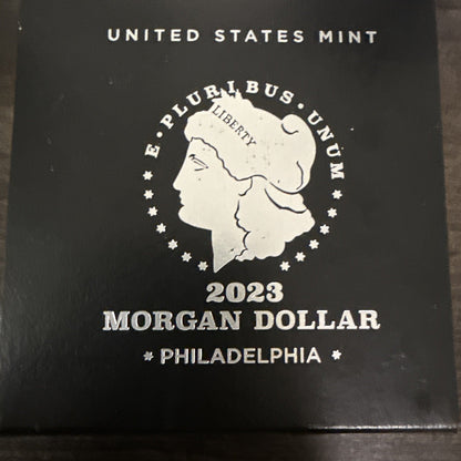 US Mint 2023 Uncirculated Morgan SILVER Dollar Coin, Box - toyscardscomics