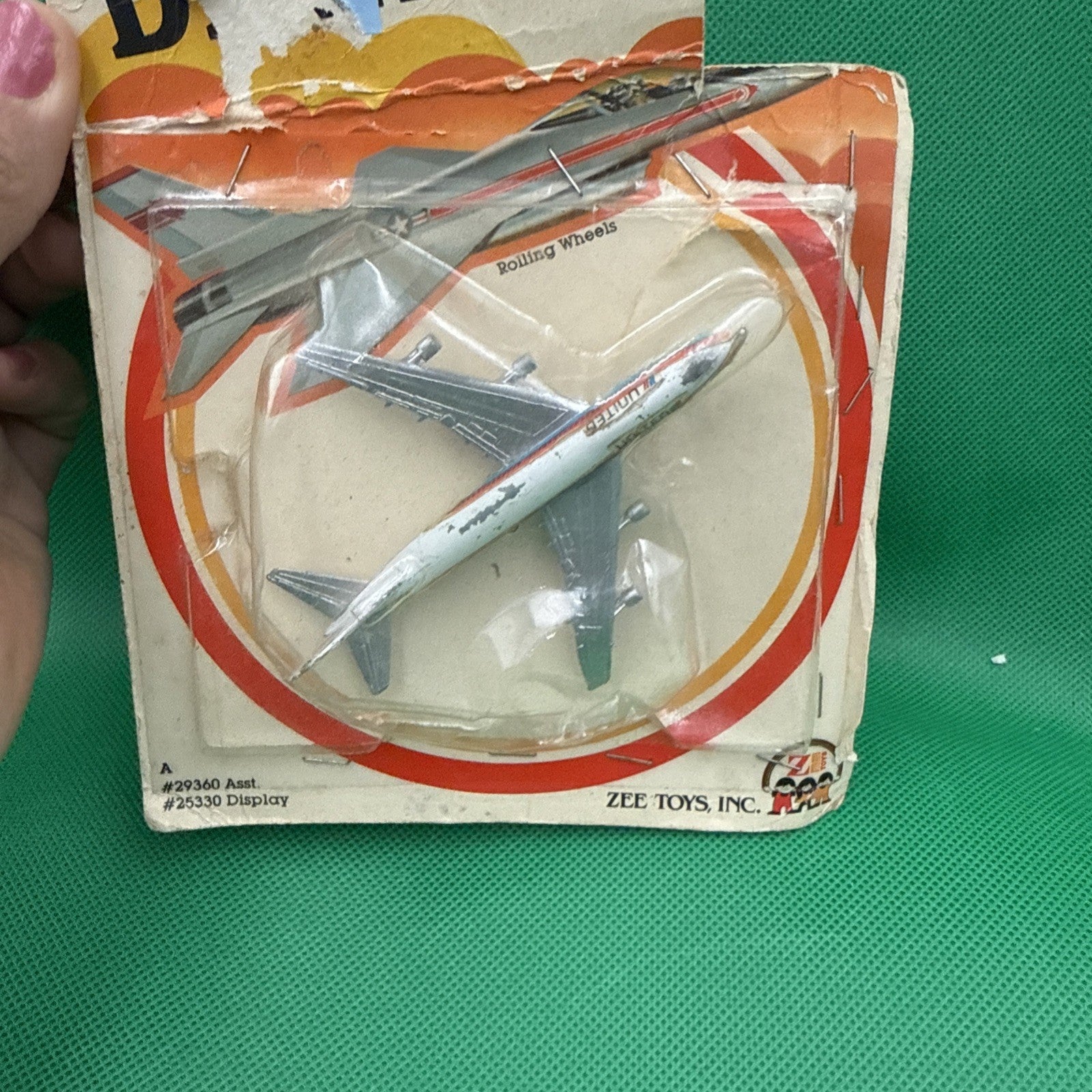 Vintage 1982 Dyna - Flites Diecast Model United Airlines Airplane 737 - toyscardscomics
