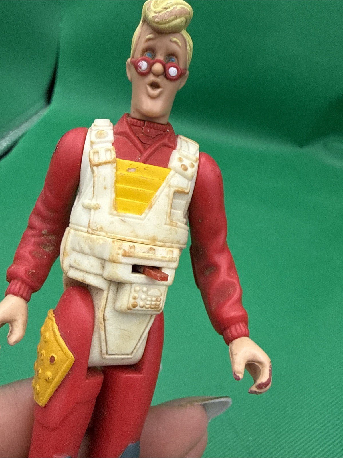 Vintage 1988 Kenner Real Ghostbusters Egon Spengler Screaming Heroes Figure - toyscardscomics