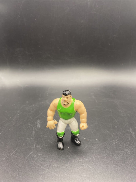 VINTAGE 1990s WWF/WWE JUSTIN PRODUCTS THE BUSHWAKERS LUKE MINI ACTION FIGURE - toyscardscomics