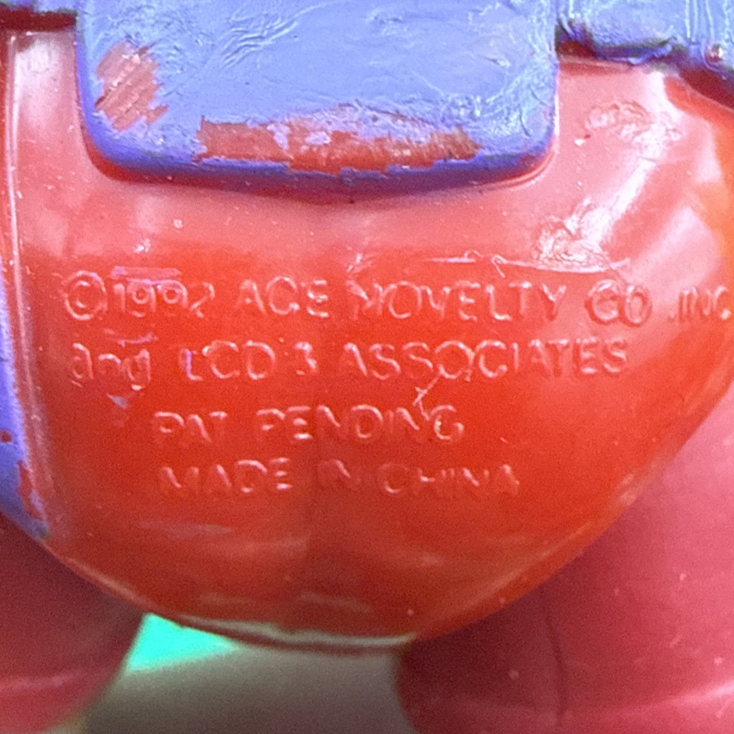 Vintage 1992 Ace Novelty Co. Muscle Troll Action Figure Blue Hair Red Outfit - toyscardscomics