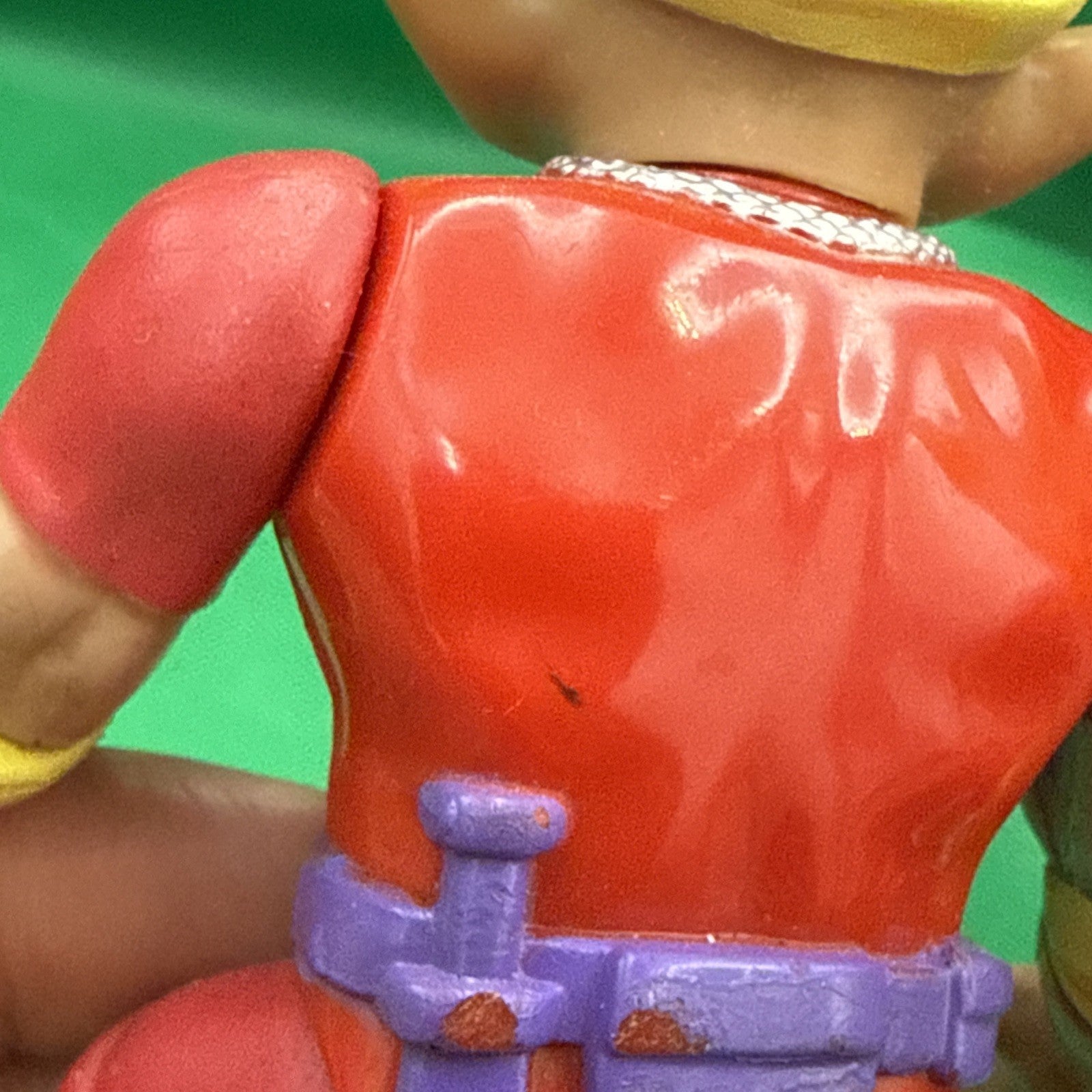 Vintage 1992 Ace Novelty Co. Muscle Troll Action Figure Blue Hair Red Outfit - toyscardscomics