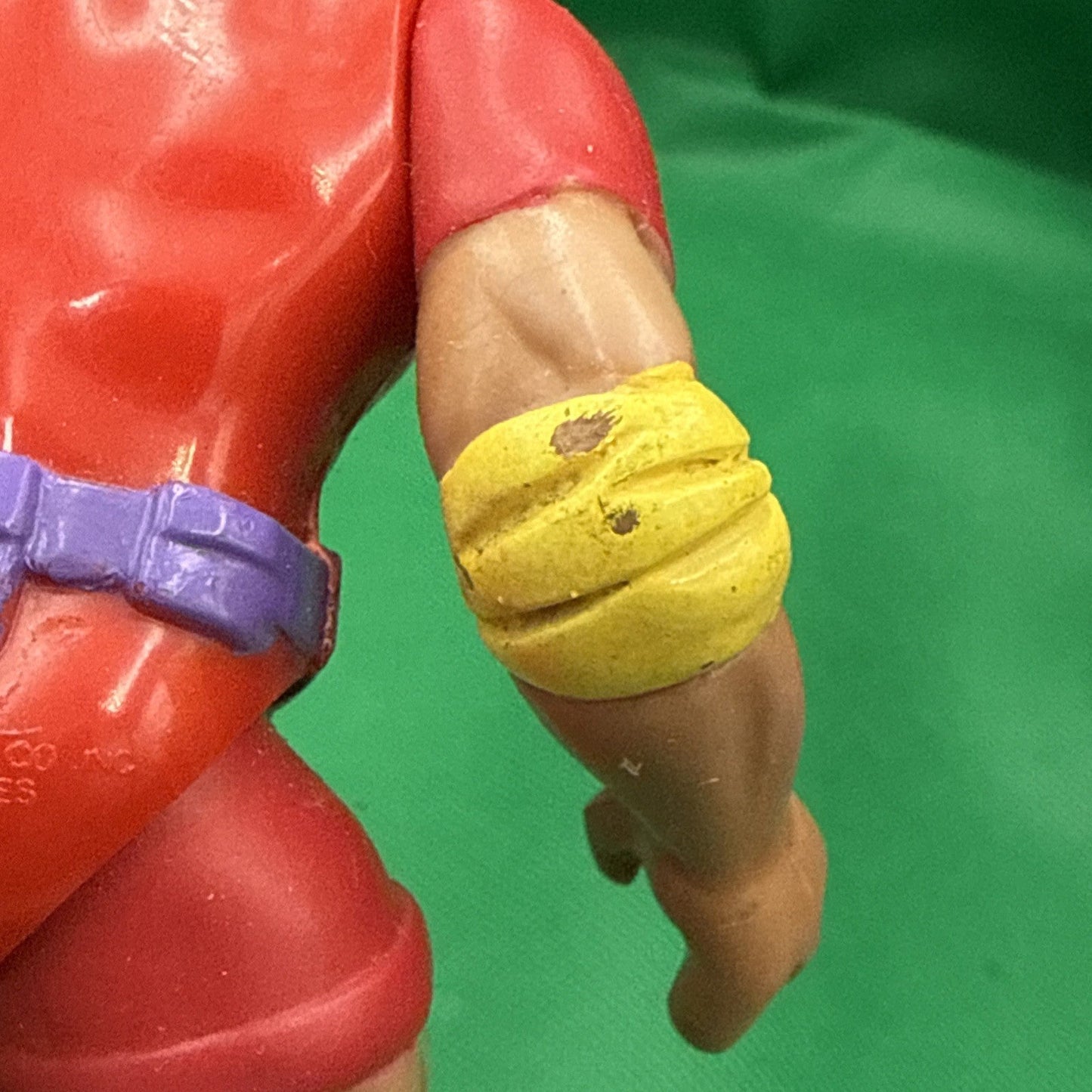 Vintage 1992 Ace Novelty Co. Muscle Troll Action Figure Blue Hair Red Outfit - toyscardscomics