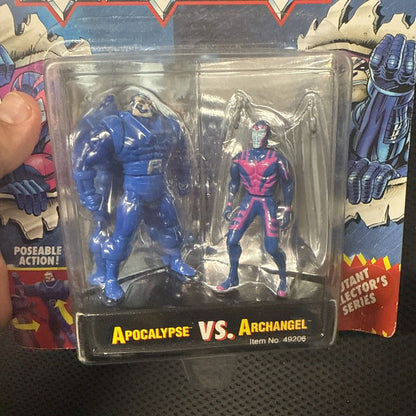 Vintage 1994 Toybiz Diecast X - Men Steel Mutants Apocalypse vs Archangel MOC NEW - toyscardscomics