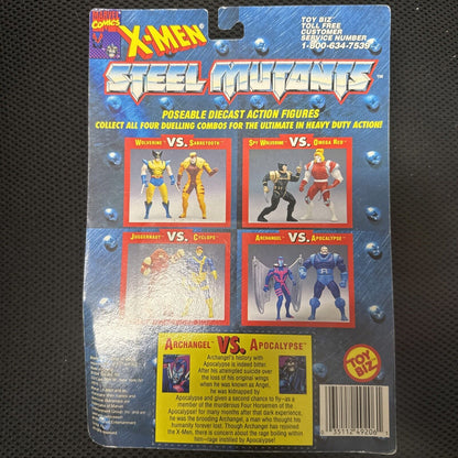Vintage 1994 Toybiz Diecast X - Men Steel Mutants Apocalypse vs Archangel MOC NEW - toyscardscomics