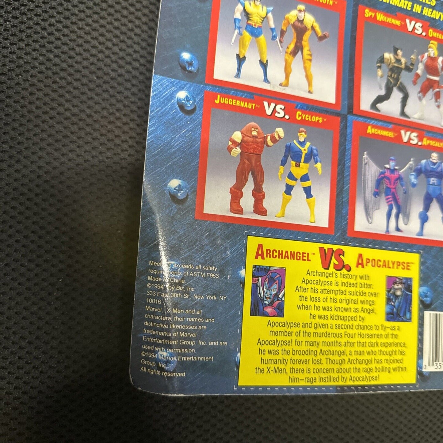 Vintage 1994 Toybiz Diecast X - Men Steel Mutants Apocalypse vs Archangel MOC NEW - toyscardscomics